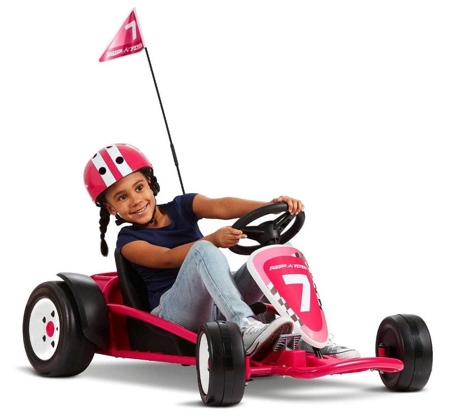 Toys And Accessories Radio Flyer | Pink Ultimate Electric Go-Kart For Kids