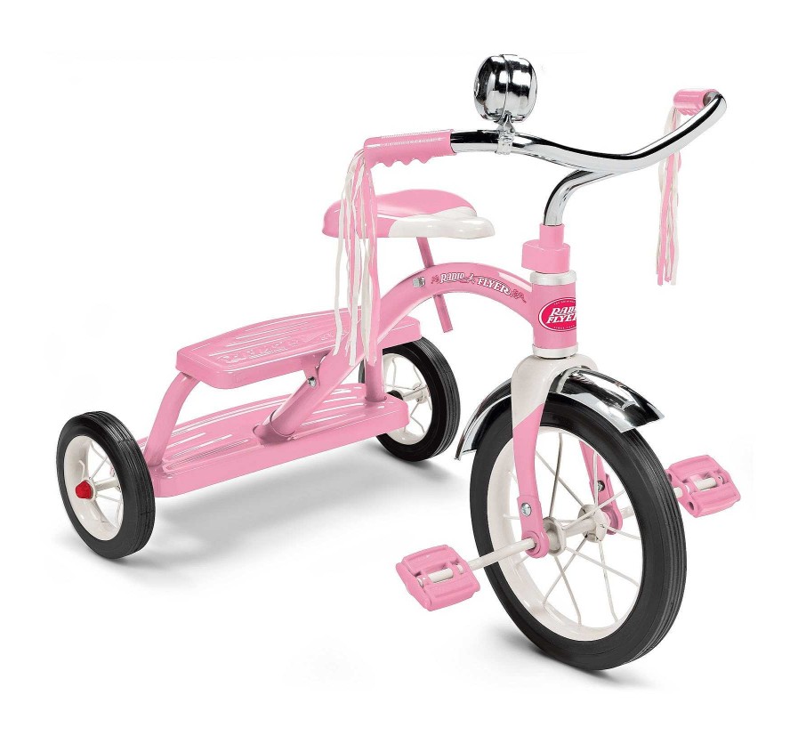 Toys And Accessories Radio Flyer | Classic Pink Dual Deck Tricycle™