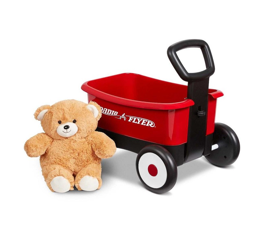 Toys And Accessories Radio Flyer | Push & Pull Walker Wagon With Teddy Bear