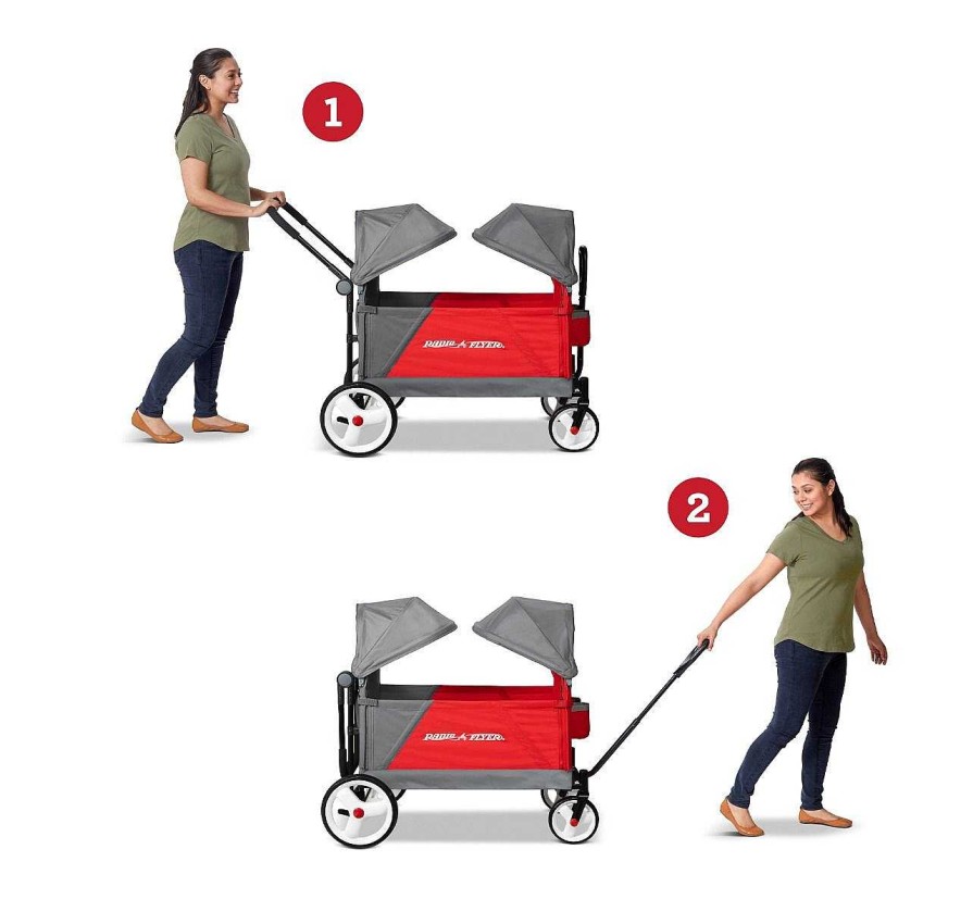 Toys And Accessories Radio Flyer | Discovery® Stroll 'N Wagon™ With Canopies