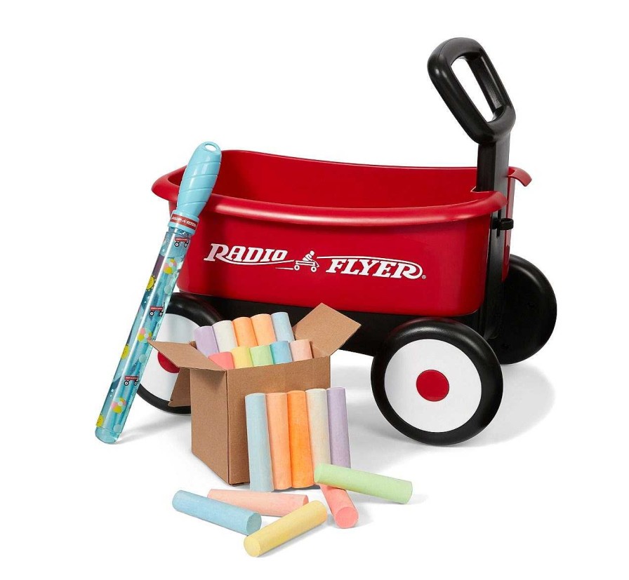 Toys And Accessories Radio Flyer | Push & Pull Walker Wagon With Bubbles And Chalk